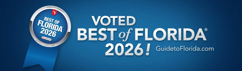 Voted Best of Florida 2026 badge, presented by Guide to Florida
