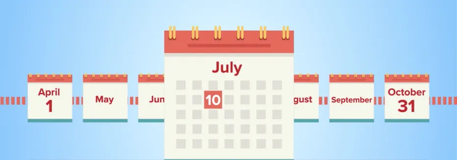 Calendar showing Medicare enrollment periods with checkmarks