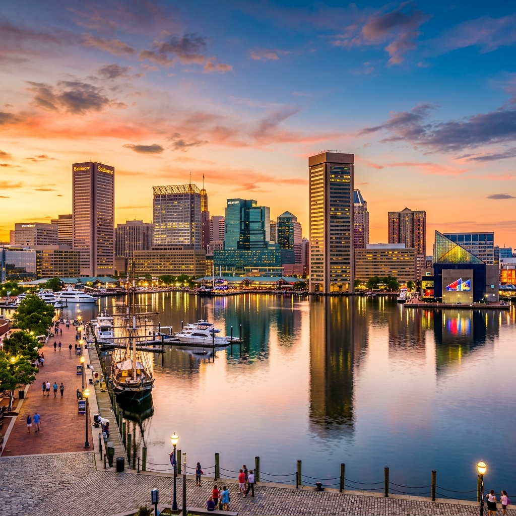Baltimore, Maryland downtown skyline